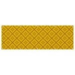 Yellow Floral Pattern Vintage Pattern, Yellow Background Banner and Sign 12  x 4  Front