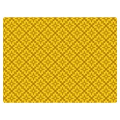 Yellow Floral Pattern Vintage Pattern, Yellow Background Premium Plush Fleece Blanket (extra Small) by nateshop