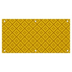 Yellow Floral Pattern Vintage Pattern, Yellow Background Banner And Sign 6  X 3  by nateshop