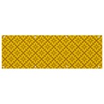 Yellow Floral Pattern Vintage Pattern, Yellow Background Banner and Sign 9  x 3  Front