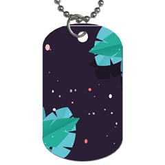 Leaves Flowers Border Frame Floral Dog Tag (one Side) by Grandong