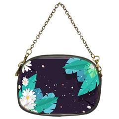 Leaves Flowers Border Frame Floral Chain Purse (two Sides) by Grandong