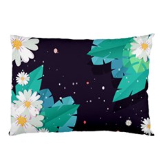 Leaves Flowers Border Frame Floral Pillow Case by Grandong