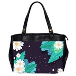 Leaves Flowers Border Frame Floral Oversize Office Handbag (2 Sides) Front