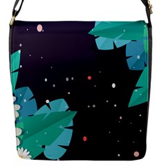 Leaves Flowers Border Frame Floral Flap Closure Messenger Bag (s) by Grandong