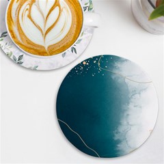 Background Flower Minimalist Uv Print Round Tile Coaster by Grandong