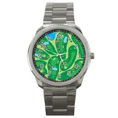 Golf Course Par Golf Course Green Sport Metal Watch by Grandong