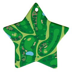 Golf Course Par Golf Course Green Star Ornament (two Sides) by Grandong