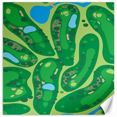 Golf Course Par Golf Course Green Canvas 20  X 20  by Grandong