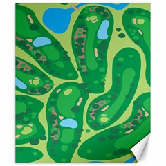 Golf Course Par Golf Course Green Canvas 20  X 24  by Grandong