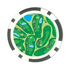 Golf Course Par Golf Course Green Poker Chip Card Guard by Grandong