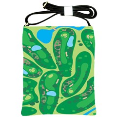 Golf Course Par Golf Course Green Shoulder Sling Bag by Grandong