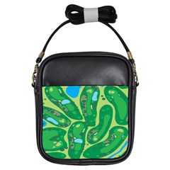 Golf Course Par Golf Course Green Girls Sling Bag by Grandong