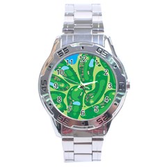 Golf Course Par Golf Course Green Stainless Steel Analogue Watch