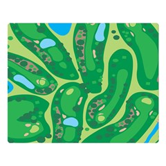 Golf Course Par Golf Course Green Two Sides Premium Plush Fleece Blanket (large) by Grandong