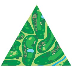 Golf Course Par Golf Course Green Wooden Puzzle Triangle by Grandong