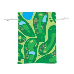 Golf Course Par Golf Course Green Lightweight Drawstring Pouch (s) by Grandong