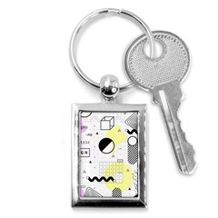 Graphic Design Geometric Background Key Chain (rectangle) by Grandong