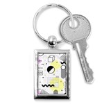 Graphic Design Geometric Background Key Chain (Rectangle) Front