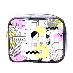 Graphic Design Geometric Background Mini Toiletries Bag (one Side) by Grandong