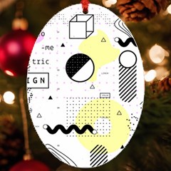 Graphic Design Geometric Background Uv Print Acrylic Ornament Oval by Grandong