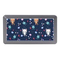 Cute Astronaut Cat With Star Galaxy Elements Seamless Pattern Memory Card Reader (mini) by Grandong