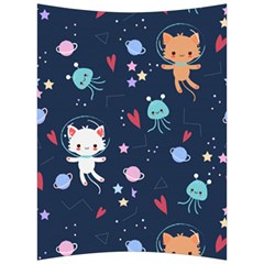 Cute Astronaut Cat With Star Galaxy Elements Seamless Pattern Back Support Cushion by Grandong