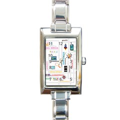 Startup Business Organization Rectangle Italian Charm Watch by Grandong