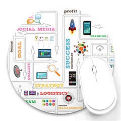 Startup Business Organization Round Mousepad by Grandong