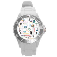 Startup Business Organization Round Plastic Sport Watch (l) by Grandong