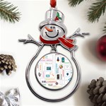 Startup Business Organization Metal Snowman Ornament Front