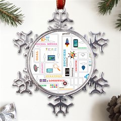 Startup Business Organization Metal Large Snowflake Ornament by Grandong