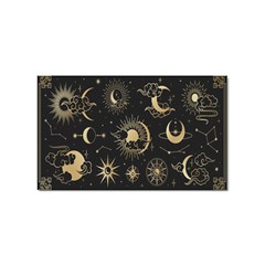 Asian Set With Clouds Moon Sun Stars Vector Collection Oriental Chinese Japanese Korean Style Sticker (rectangular) by Grandong