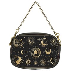 Asian Set With Clouds Moon Sun Stars Vector Collection Oriental Chinese Japanese Korean Style Chain Purse (one Side) by Grandong