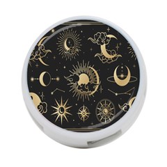 Asian Set With Clouds Moon Sun Stars Vector Collection Oriental Chinese Japanese Korean Style 4-port Usb Hub (one Side) by Grandong