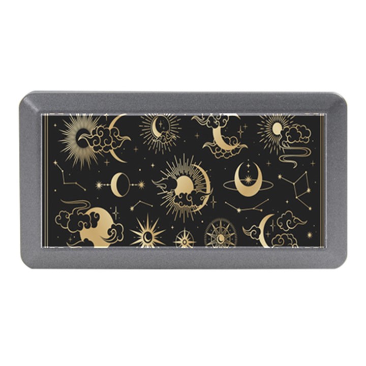 Asian Set With Clouds Moon Sun Stars Vector Collection Oriental Chinese Japanese Korean Style Memory Card Reader (Mini)