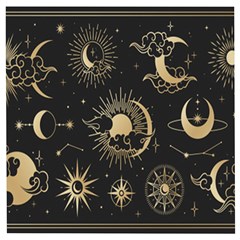 Asian Set With Clouds Moon Sun Stars Vector Collection Oriental Chinese Japanese Korean Style Wooden Puzzle Square by Grandong