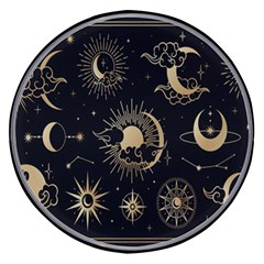 Asian Set With Clouds Moon Sun Stars Vector Collection Oriental Chinese Japanese Korean Style Wireless Fast Charger(black) by Grandong