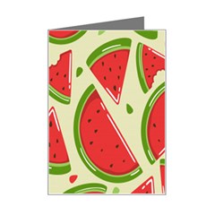 Cute Watermelon Seamless Pattern Mini Greeting Card