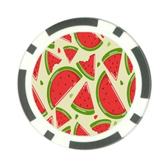 Cute Watermelon Seamless Pattern Poker Chip Card Guard (10 pack)