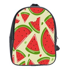 Cute Watermelon Seamless Pattern School Bag (XL)