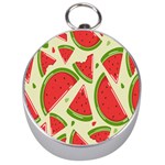 Cute Watermelon Seamless Pattern Silver Compasses Front