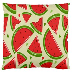 Cute Watermelon Seamless Pattern Standard Premium Plush Fleece Cushion Case (Two Sides)