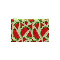 Cute Watermelon Seamless Pattern Cosmetic Bag (XS)