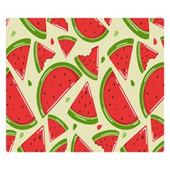 Cute Watermelon Seamless Pattern Premium Plush Fleece Blanket (Small)