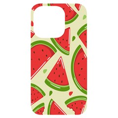 Cute Watermelon Seamless Pattern iPhone 14 Pro Black UV Print Case