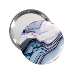 Marble Abstract White Pink Dark 2 25  Handbag Mirrors by Grandong