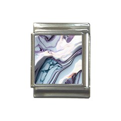 Marble Abstract White Pink Dark Italian Charm (13mm) by Grandong