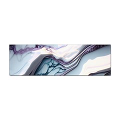 Marble Abstract White Pink Dark Sticker (bumper) by Grandong