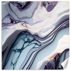 Marble Abstract White Pink Dark Canvas 20  X 20  by Grandong